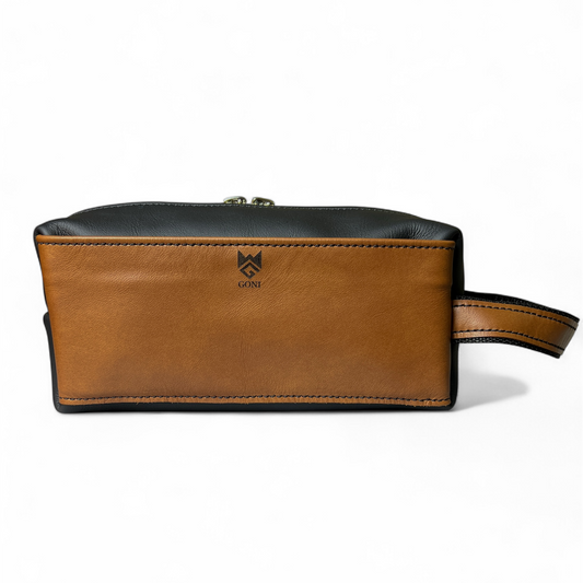 Dubai Pouch - Black & Caramel